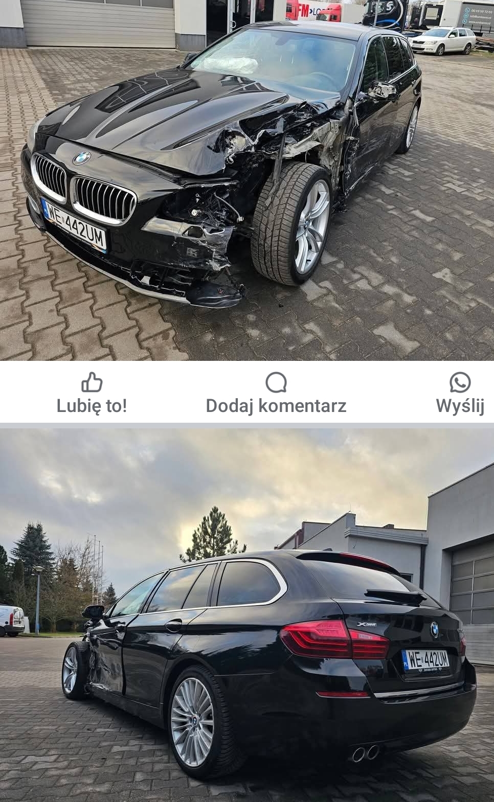 Uszkodzony lewy przód