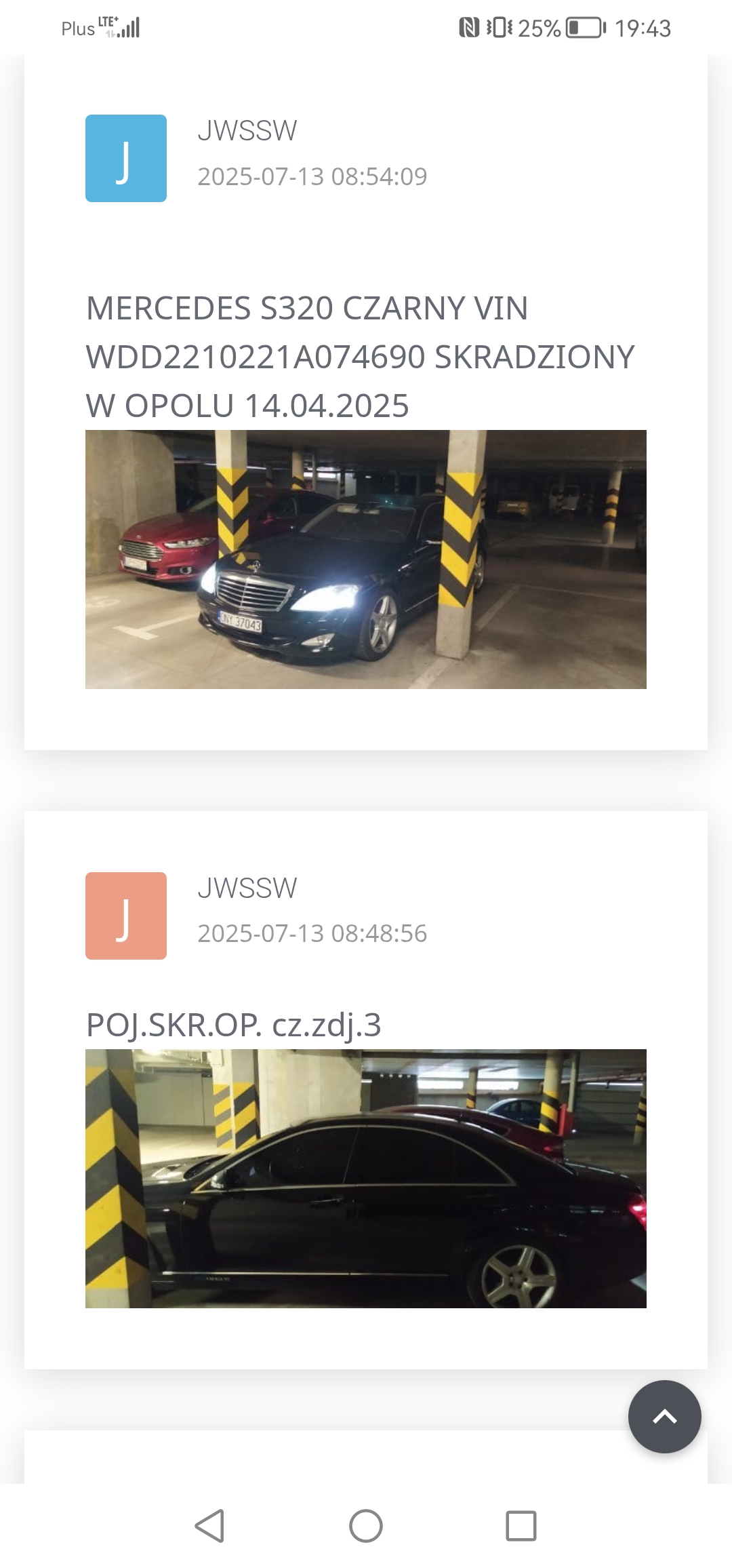 POJAZD ZOSTAŁ SKRADZIONY W OPOLU VIN WDD2210221A074690