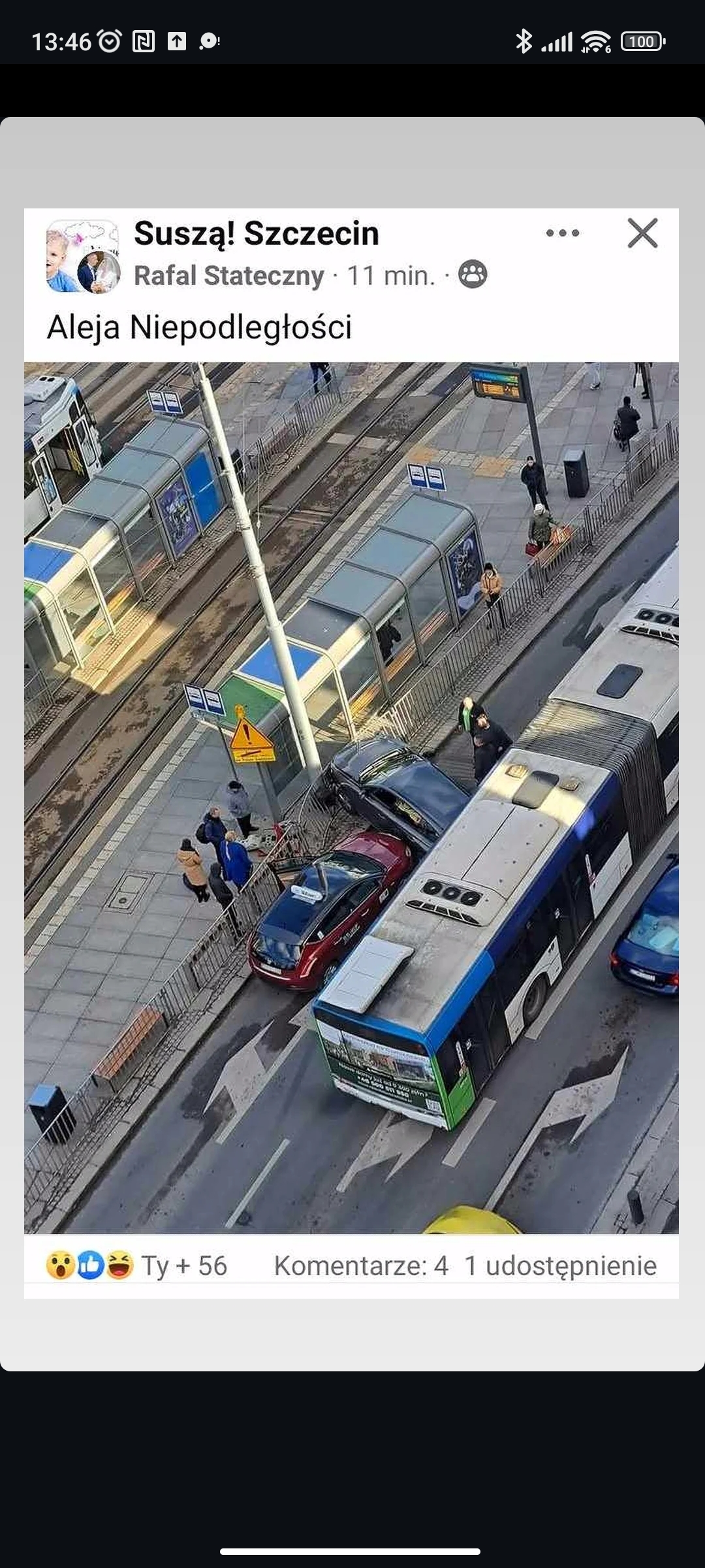 Pojazd o numerach ZS733SE uczestniczył w wypadku