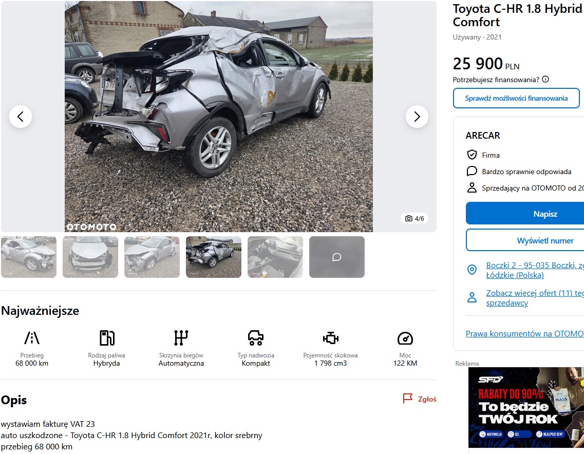 Numer rejestracyjny LB 79920 posiada TOYOTA C-HR - LB79920