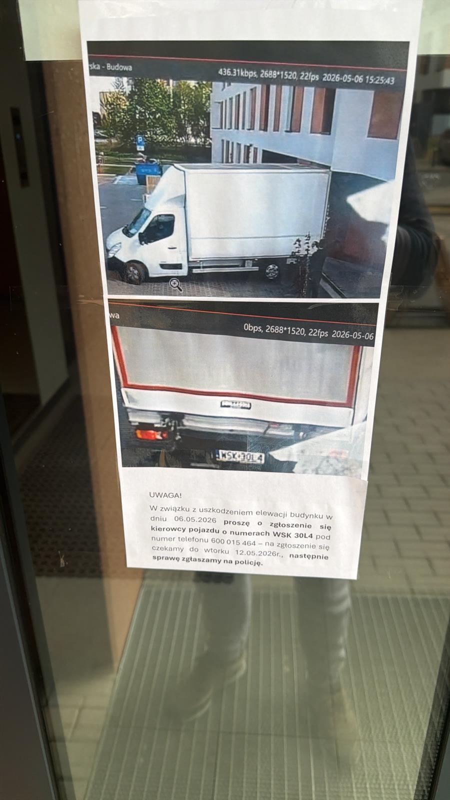 Pojazd o numerach WSK30L4 uczestniczył w wypadku