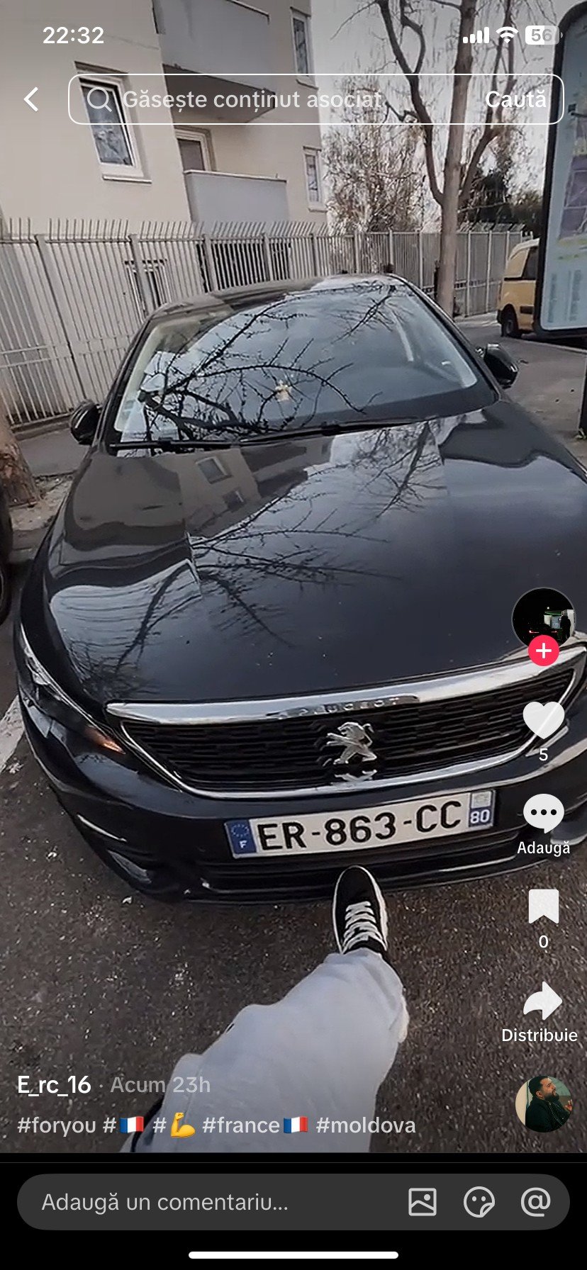 Numer rejestracyjny ER863CC posiada PEUGEOT 308