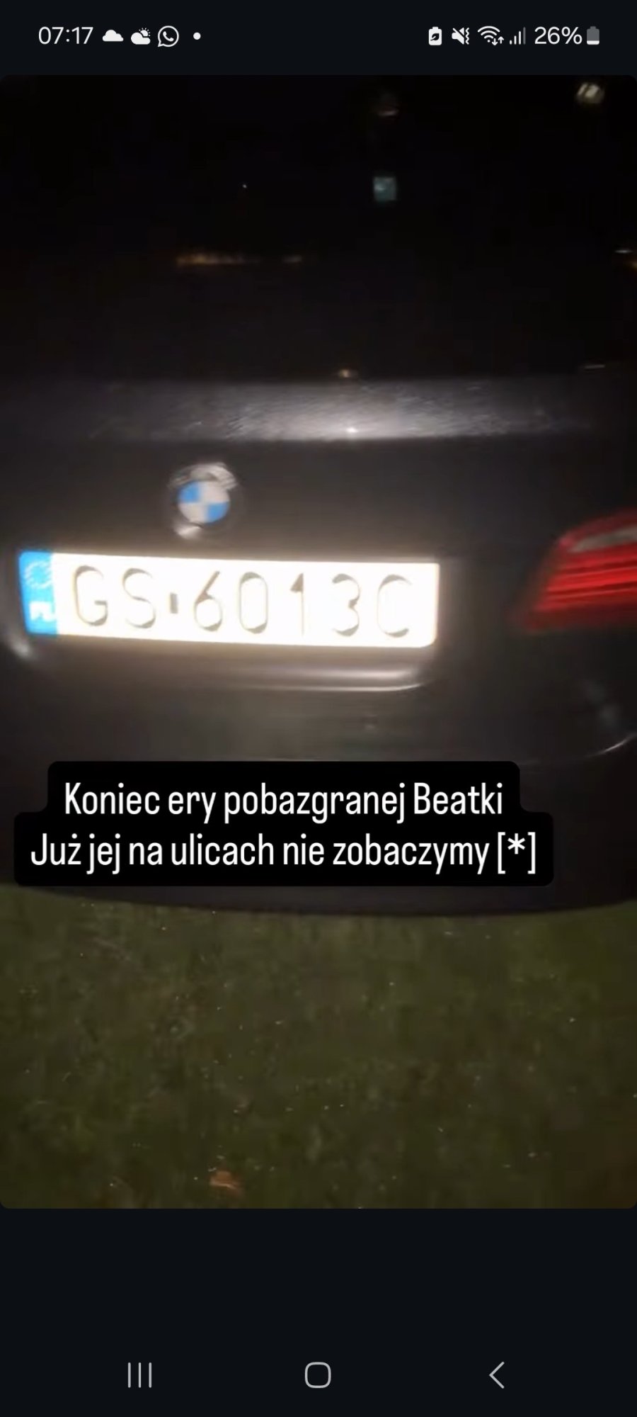 Numer rejestracyjny GS 6013C posiada BMW 520 Diesel DPF MR`10 E5 F10 520 Diesel DPF MR`10 E5 F10 - GS6013C