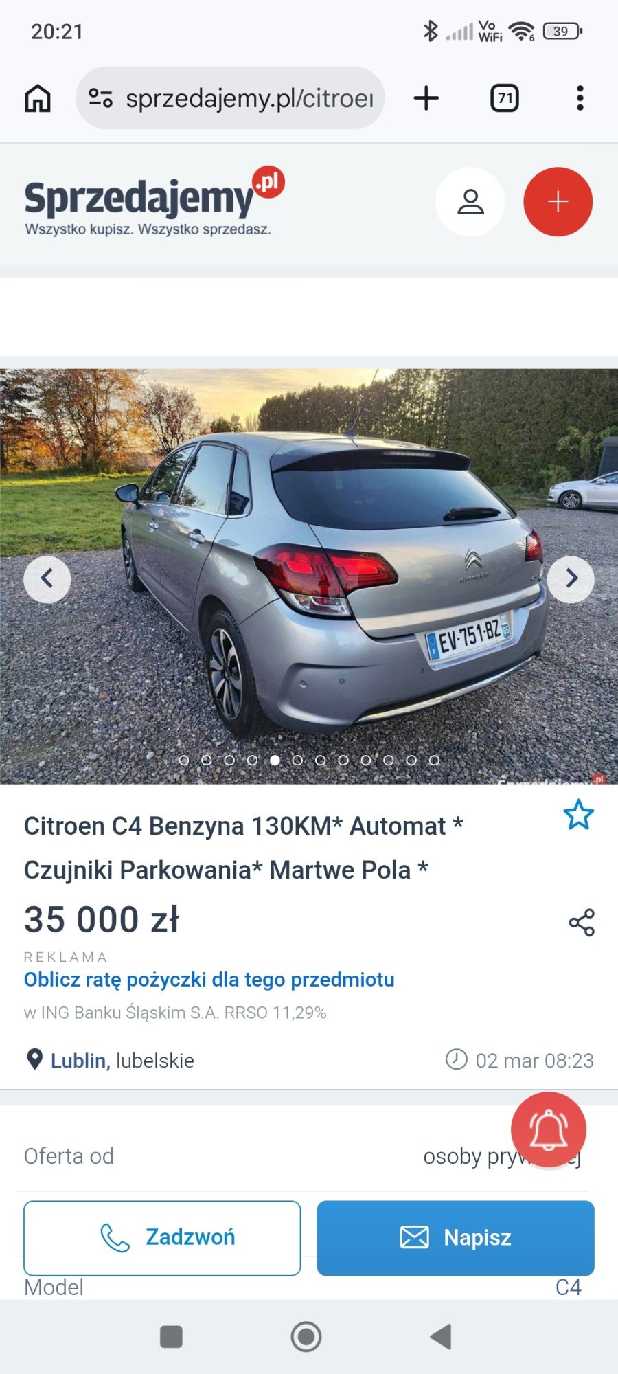 Numer rejestracyjny EV751BZ posiada CITROEN C4 II 1.2 PURE TECH 130 FEEL EAT Numer rejestracyjny EV751BZ posiada CITROEN C4 II 1.2 PURE TECH 130 FEEL EAT