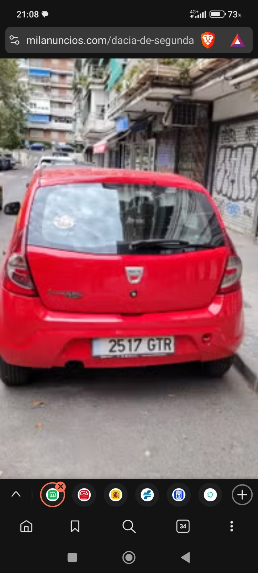Numer rejestracyjny 2517GTR posiada DACIA SANDERO 1.2 LAUREATE
