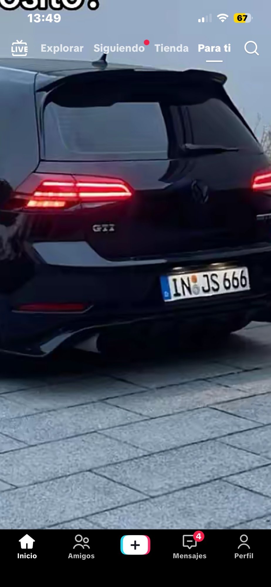 Numer rejestracyjny INJS666 posiada Volkswagen Golf GTI