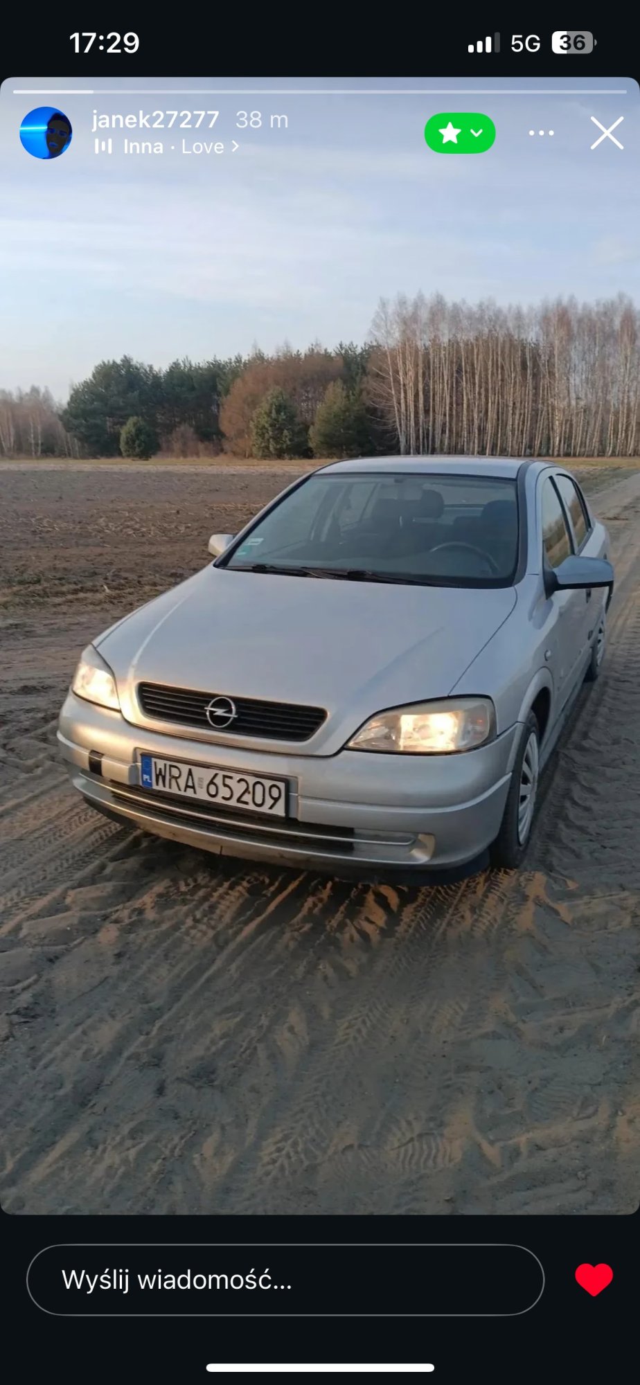 Numer rejestracyjny WRA 65209 posiada OPEL Astra II 1.6 MR`98 Comfort Aut. - WRA65209