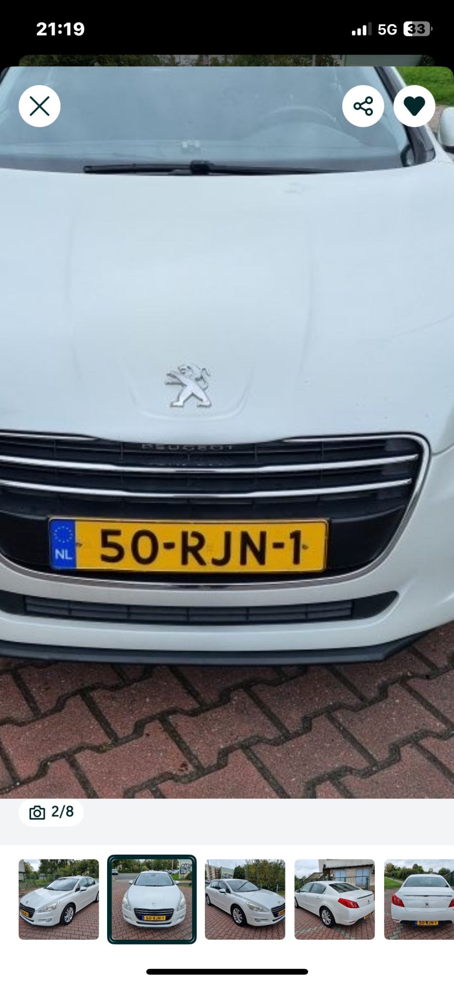 Numer rejestracyjny 50RJN1 posiada PEUGEOT 508