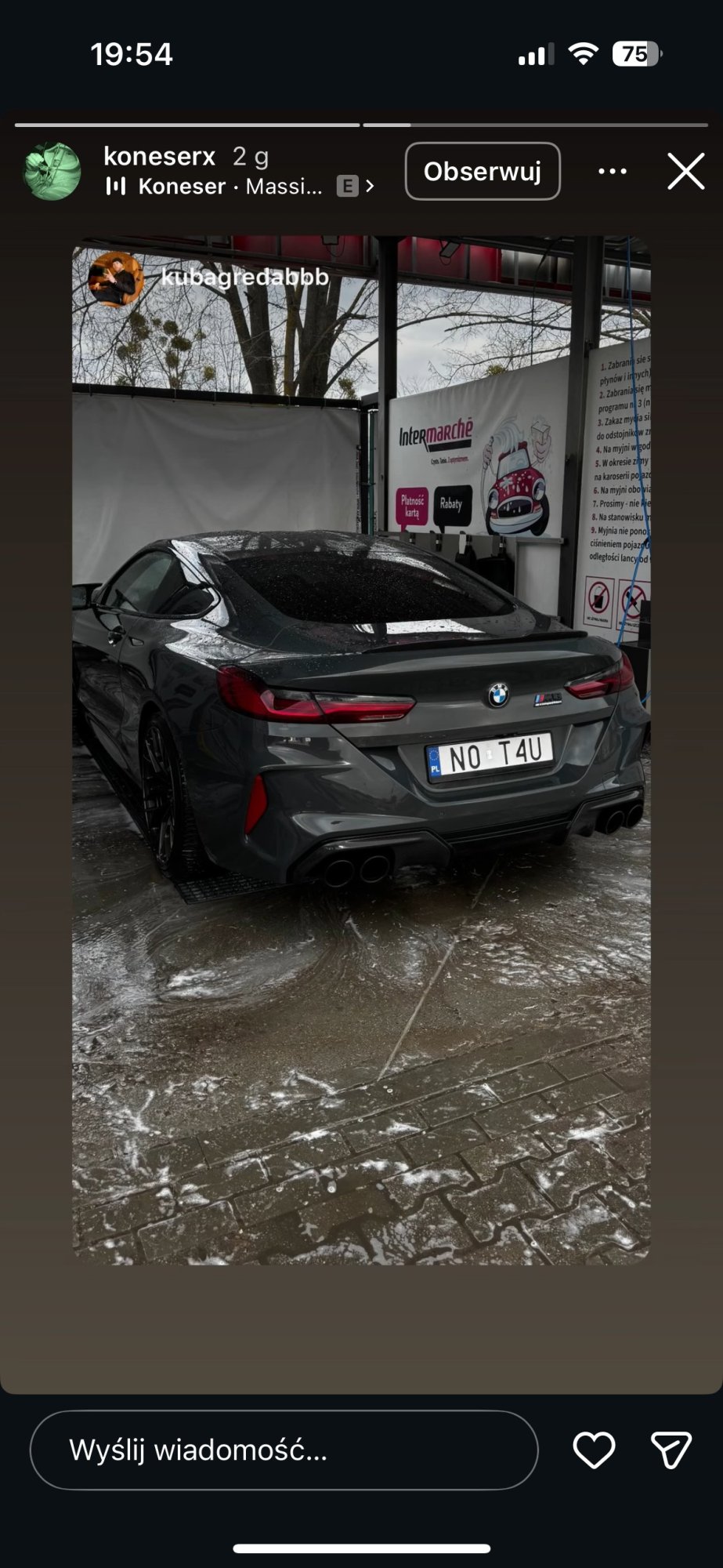 Numer rejestracyjny EBE 29341 posiada BMW M 8 Coupe 4.4 MR`18 E6d F92 xDrive M Competition Step - EBE29341