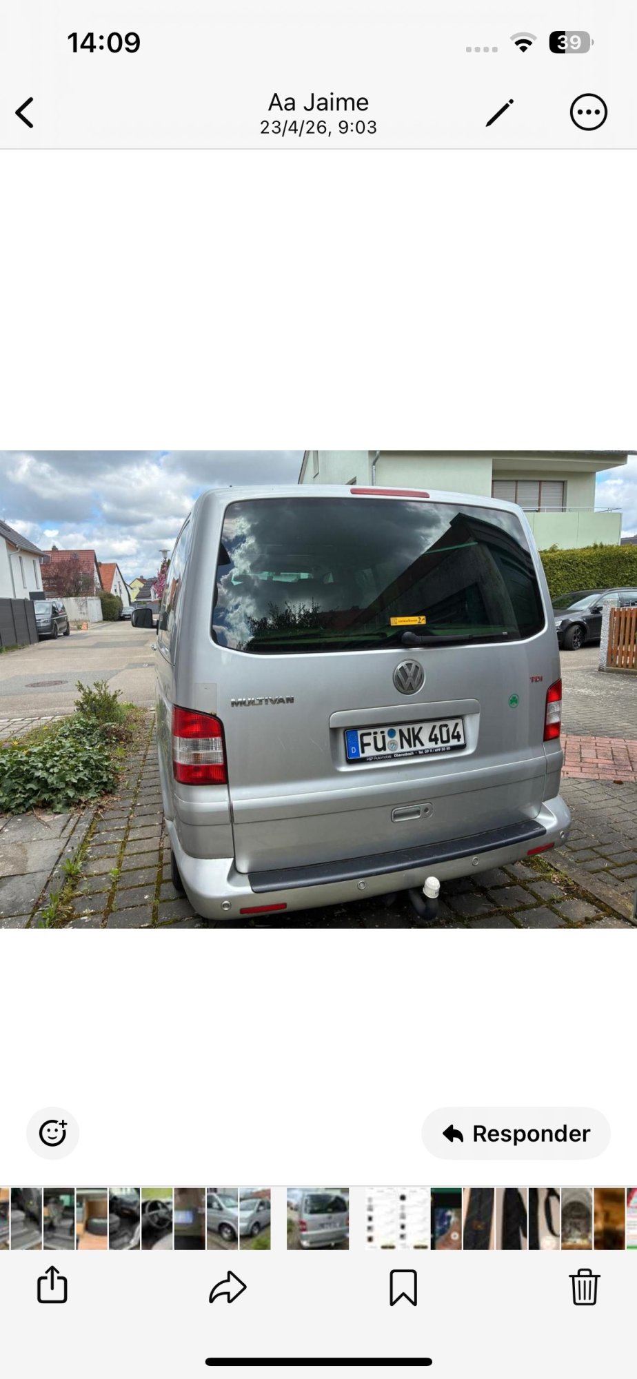 Numer rejestracyjny FNK404 posiada Volkswagen Multivan TDI