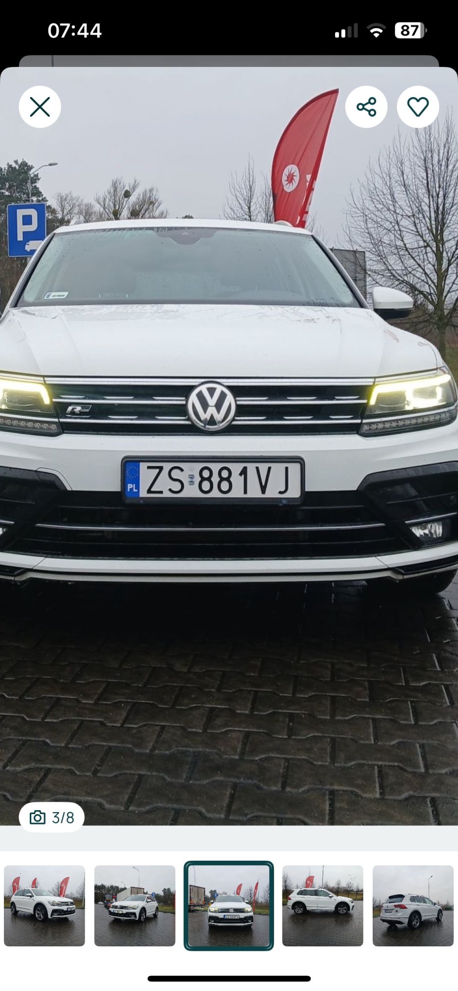 Numer rejestracyjny ZS 881VJ posiada VOLKSWAGEN Tiguan NF 2.0 Diesel MR`16 E6 Trendline SCR - ZS881VJ
