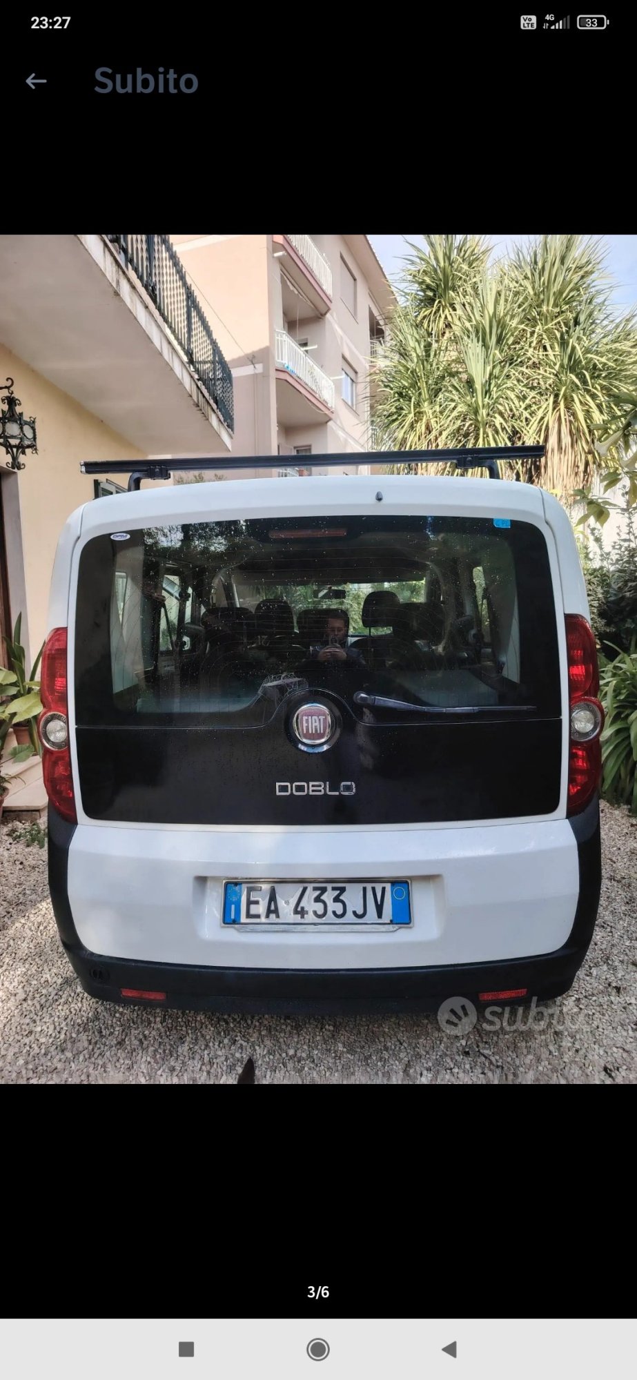 Numer rejestracyjny EA433JV posiada FIAT Doblo 3a serie