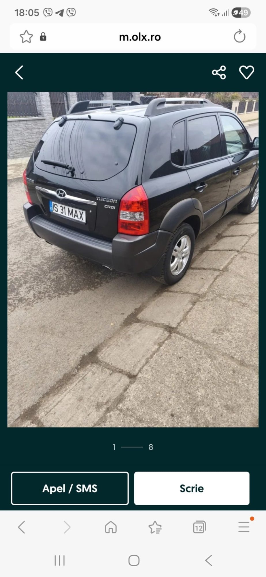 Numer rejestracyjny IS31MAX posiada Hyundai Tucson CRDi