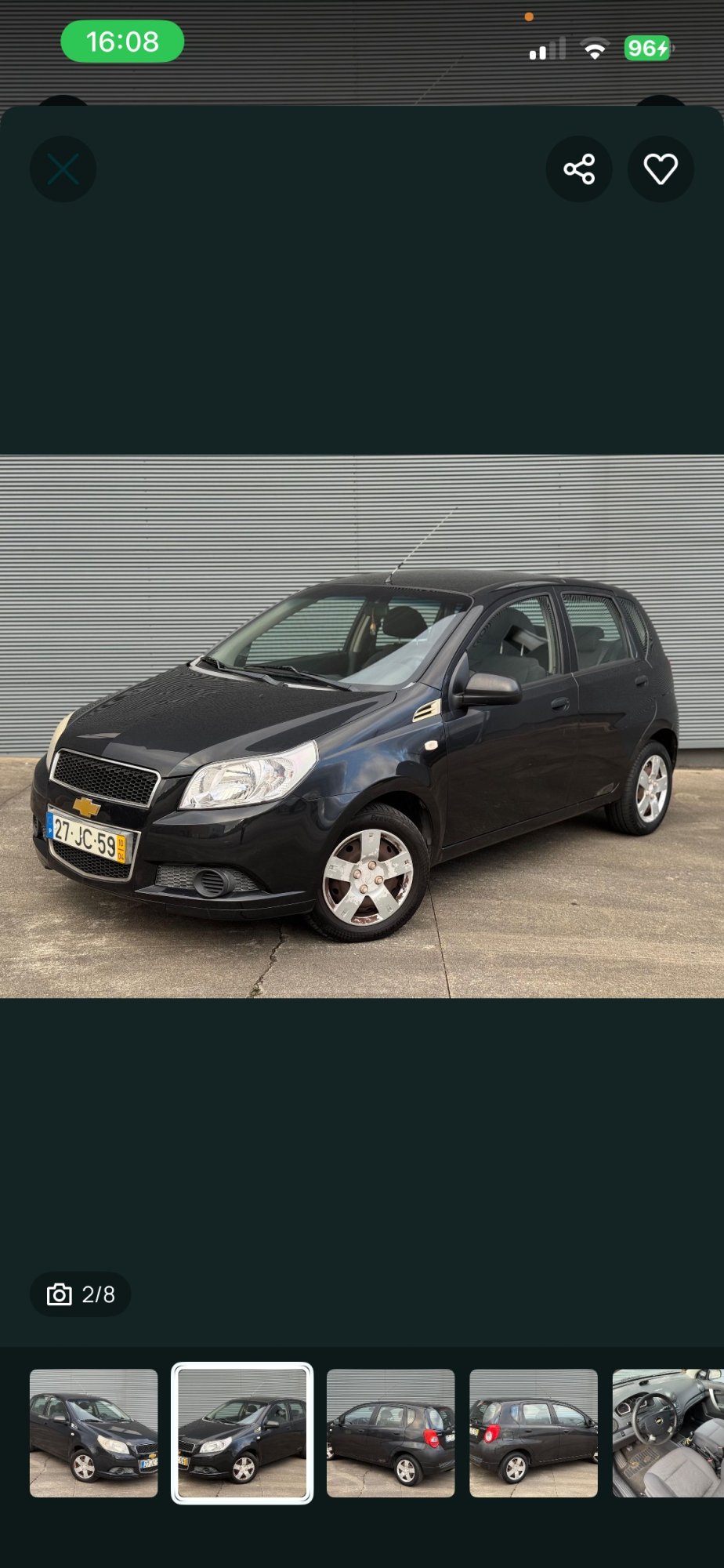 Numer rejestracyjny 27JC59 posiada Chevrolet Aveo