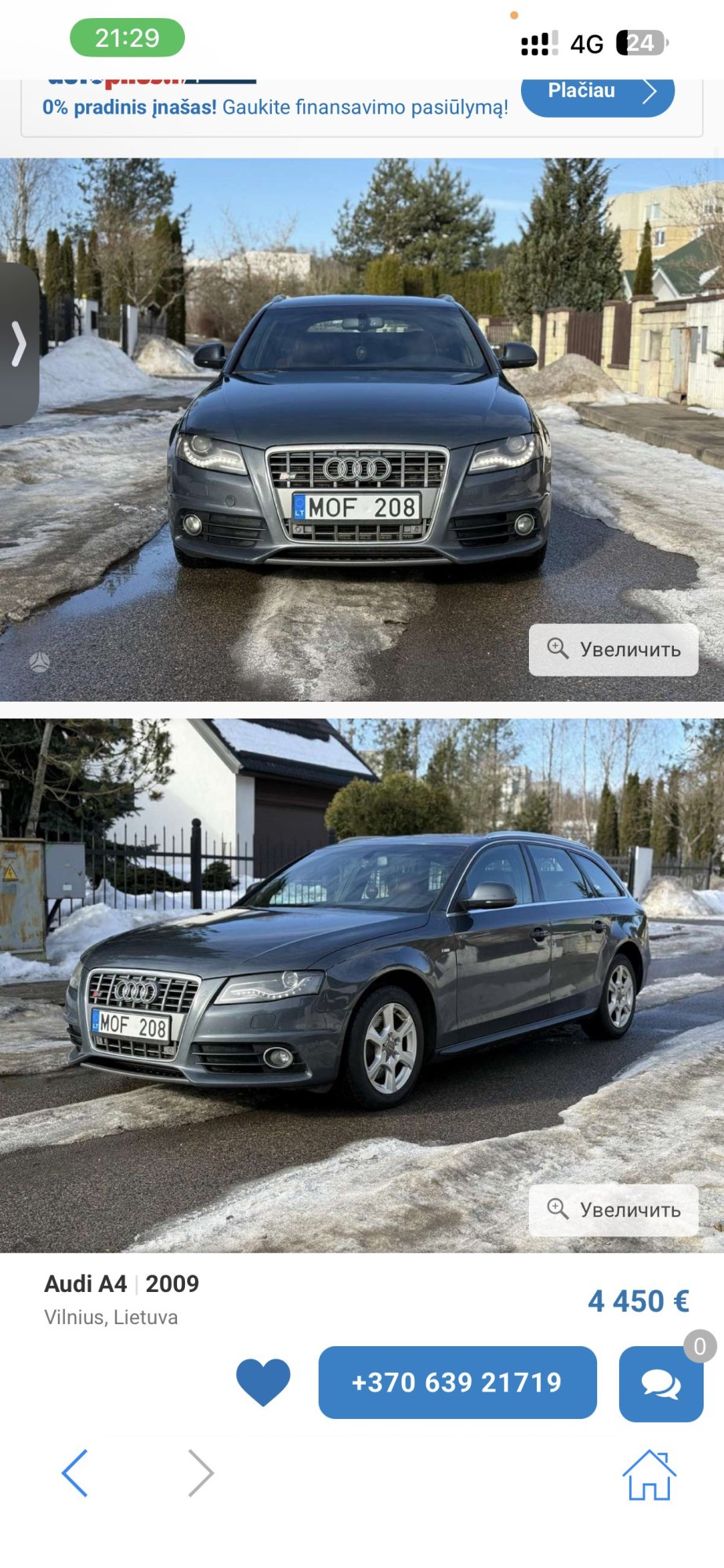 Numer rejestracyjny MOF208 posiada Audi A4