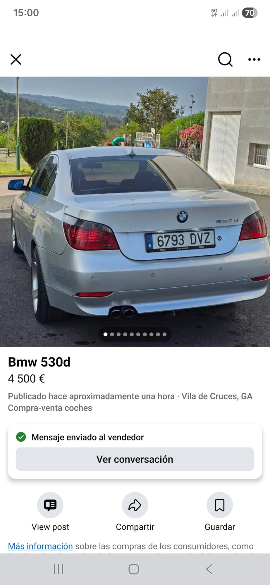 Numer rejestracyjny 6793DVZ posiada BMW SERIE 5