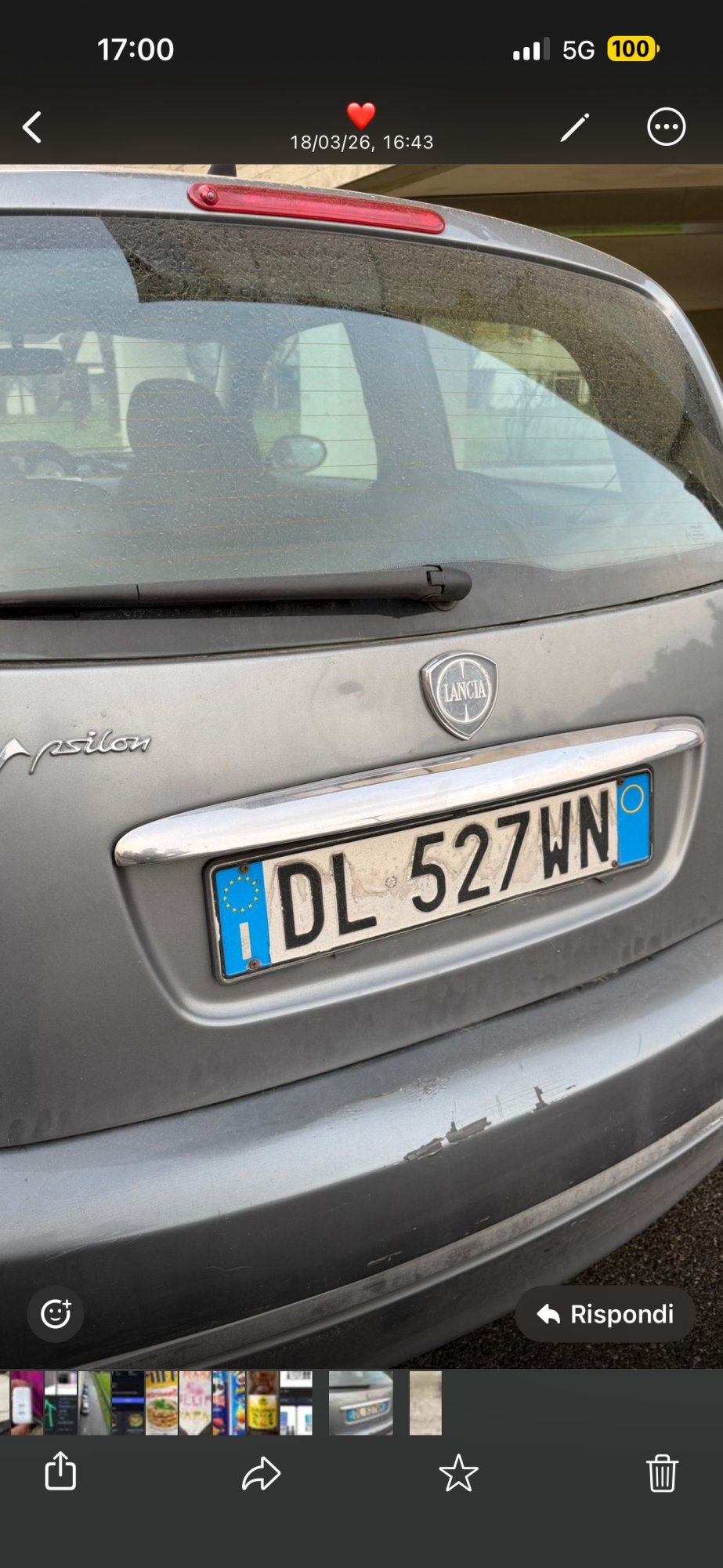 Numer rejestracyjny DL527WN posiada LANCIA Ypsilon 2a serie