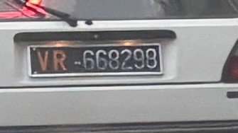 Numer rejestracyjny VR668298 posiada VOLKSWAGEN Golf 2a serie