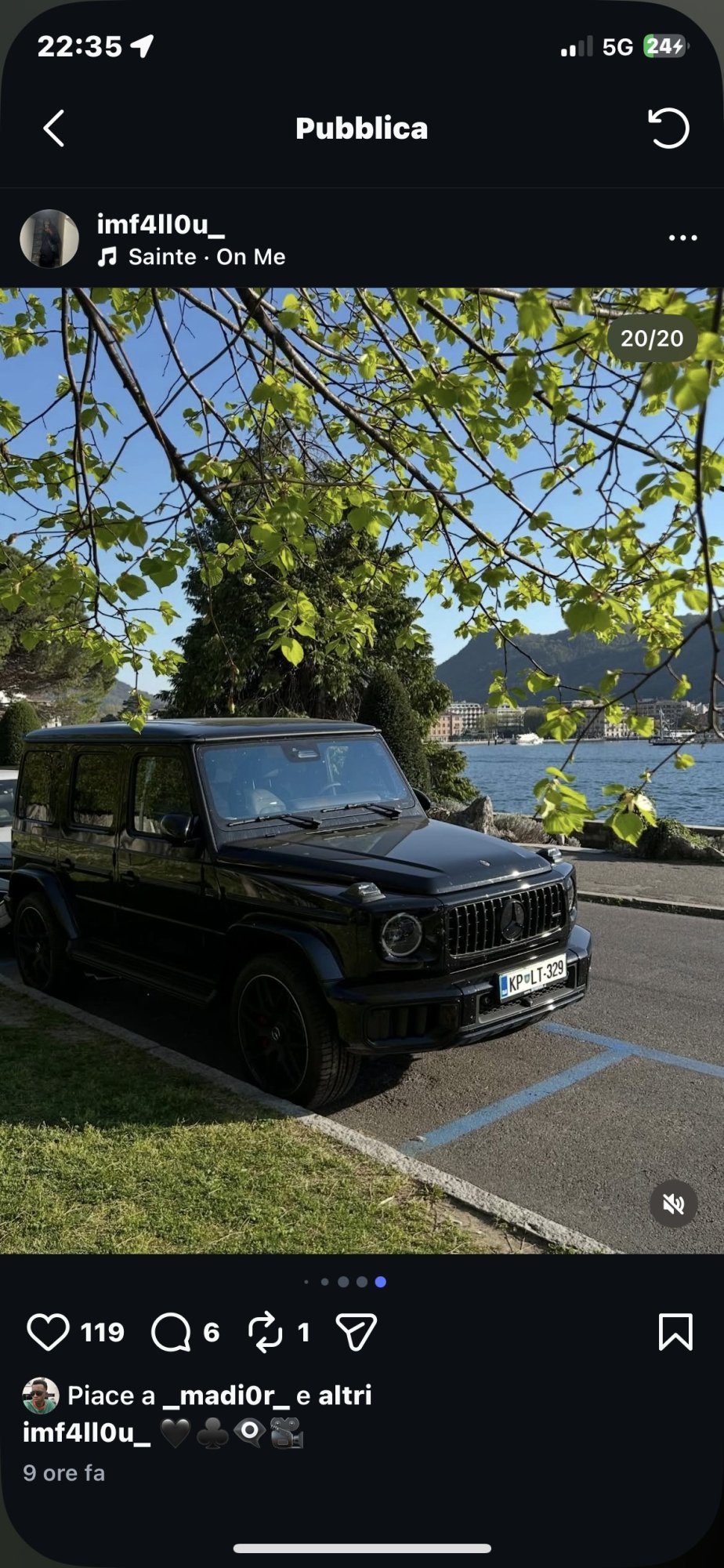 Numer rejestracyjny KPLLT329 posiada Mercedes G-Class