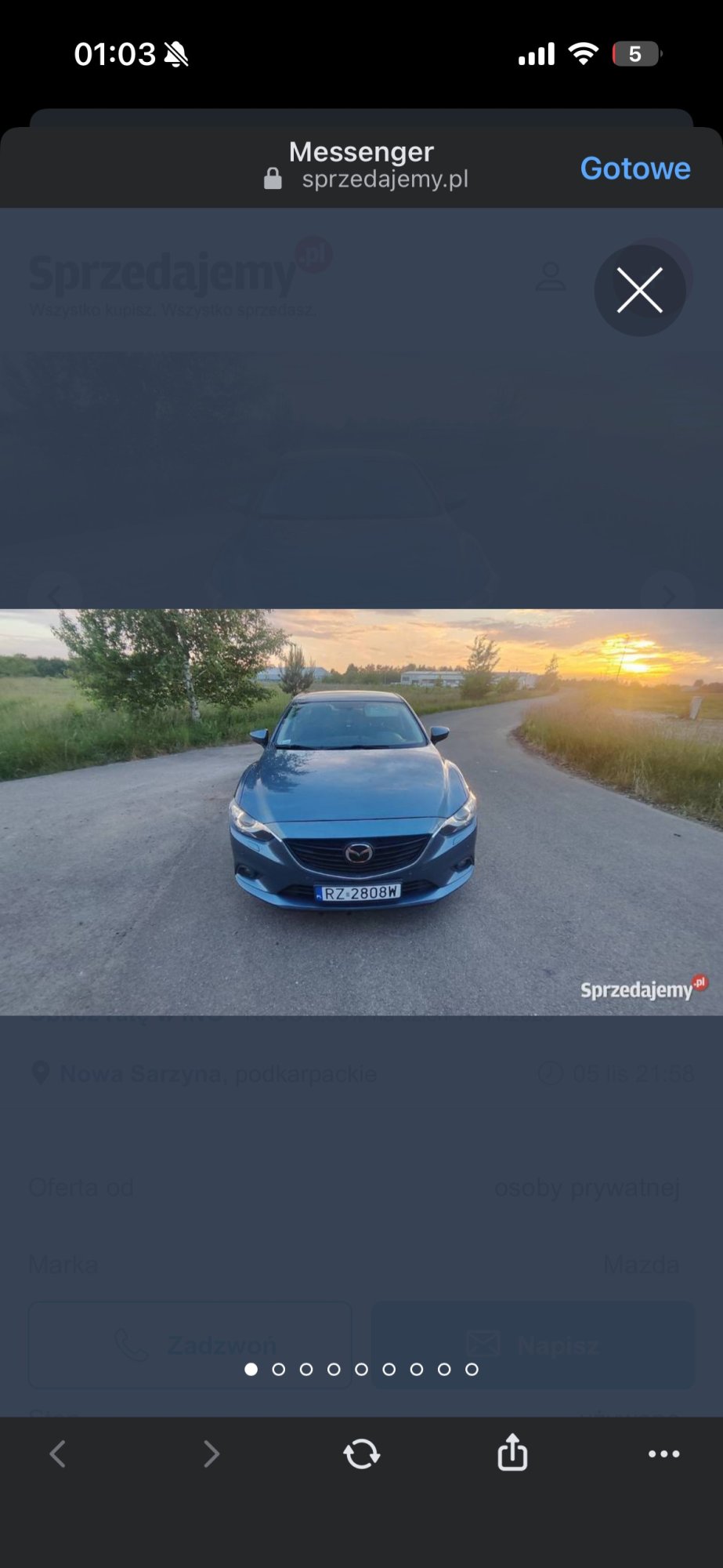 Numer rejestracyjny RZ 2808W posiada MAZDA 6 - 2.5 MR`13 E5 SkyPassion Aut. - RZ2808W