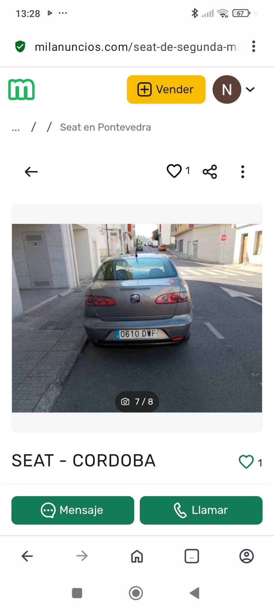 Numer rejestracyjny 0610DWF posiada SEAT CORDOBA