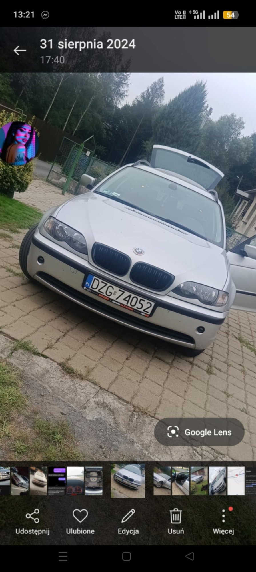 Numer rejestracyjny DZG 74052 posiada BMW 318D - DZG74052