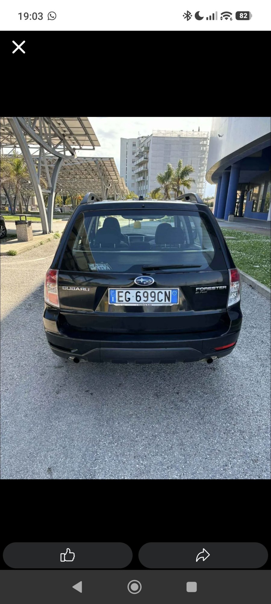 Numer rejestracyjny EG699CN posiada SUBARU Forester 3a serie