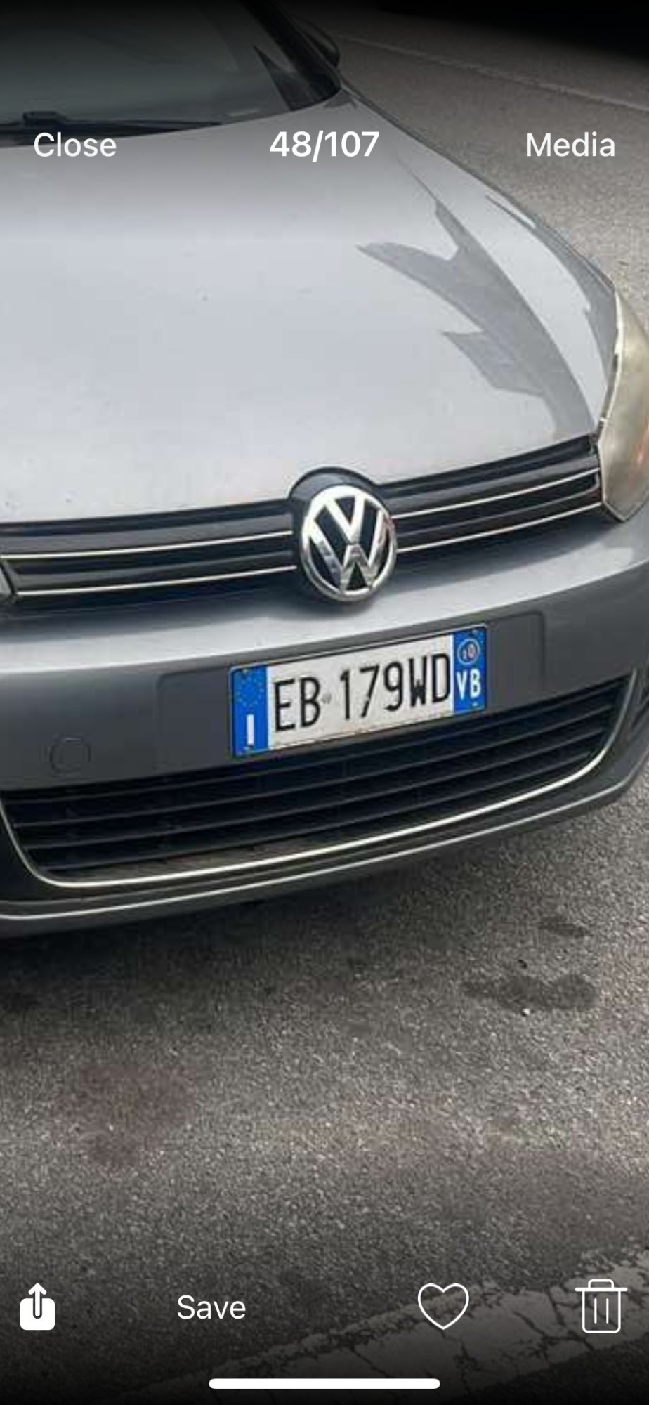 Numer rejestracyjny EB179WD posiada VOLKSWAGEN Golf 6a serie Golf 2.0 TDI 140CV DPF 5P Highline (103 kw)