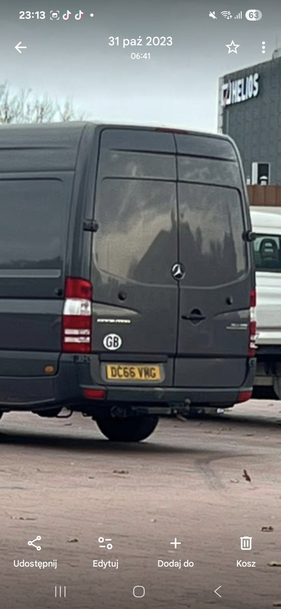 Numer rejestracyjny DC66VNG posiada Mercedes Sprinter