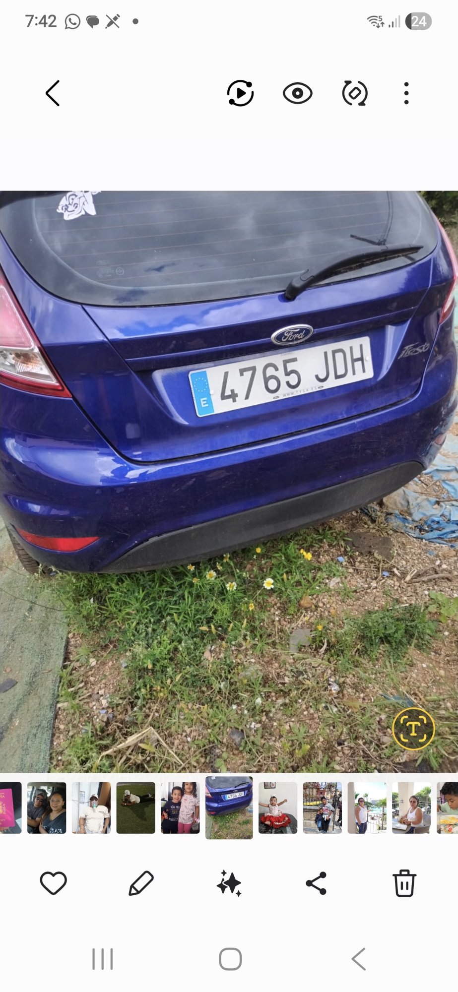 Numer rejestracyjny 4765JDH posiada FORD FIESTA