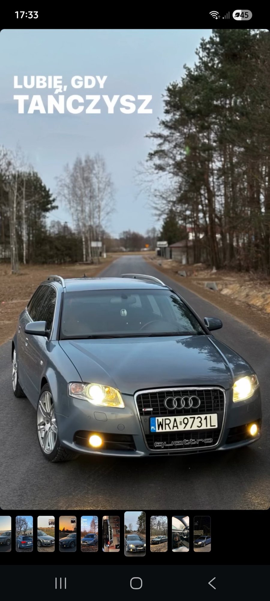 Numer rejestracyjny WRA 9731L posiada AUDI A4 Avant 2.0 TDi DPF MR`05 E4 8E A4 Avant 2.0 TDi DPF MR`05 E4 8E - WRA9731L