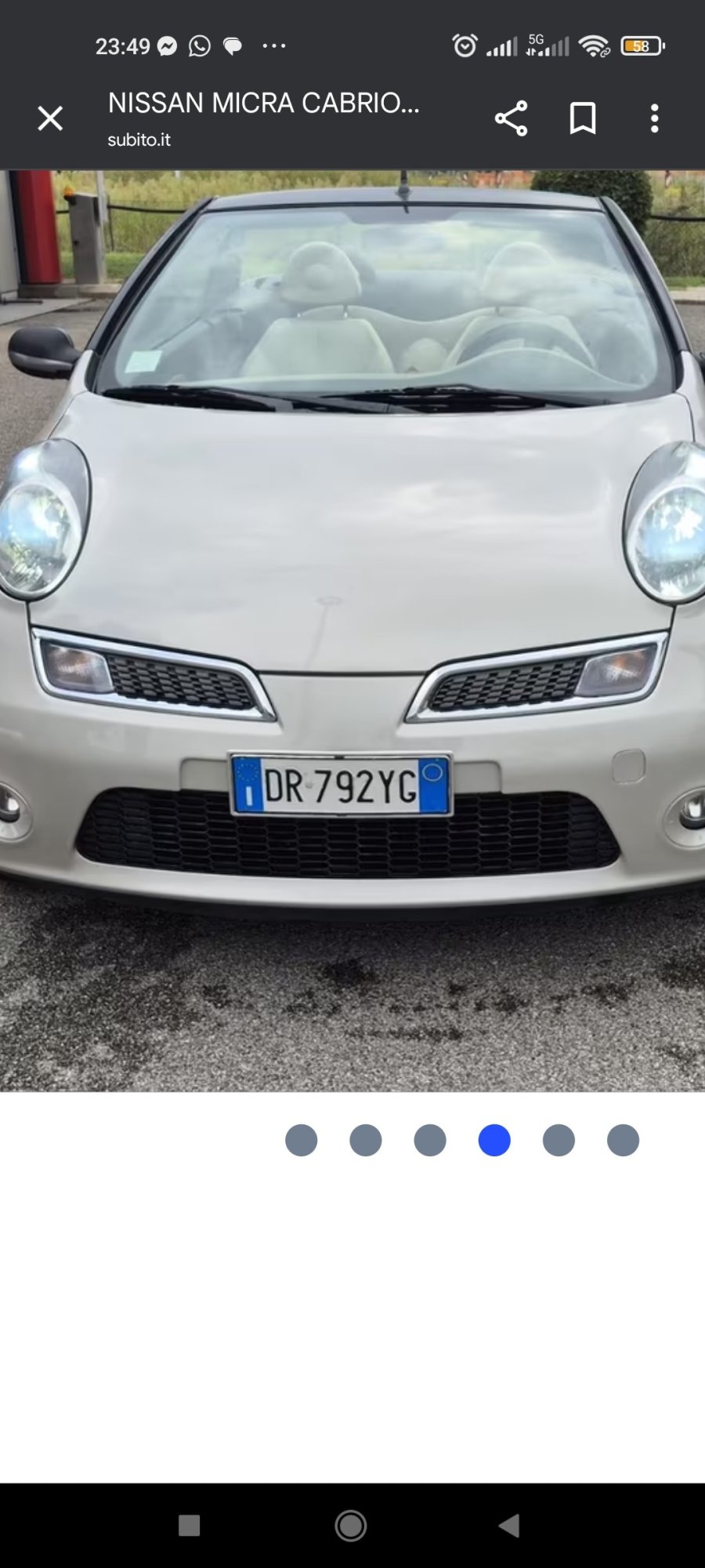 Numer rejestracyjny DR792YG posiada NISSAN Micra 3a serie