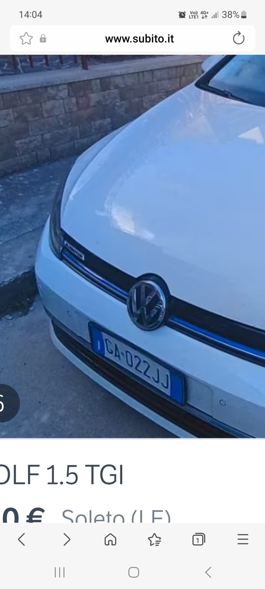 Numer rejestracyjny GA 022JJ posiada VOLKSWAGEN Golf 7a serie - GA022JJ Numer rejestracyjny GA 022JJ posiada VOLKSWAGEN Golf 7a serie - GA022JJ