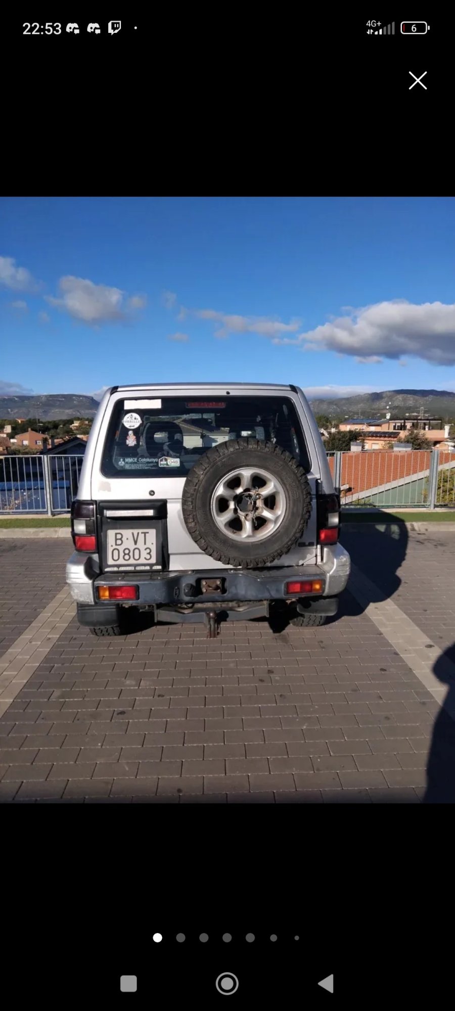 Numer rejestracyjny B0803VT posiada MITSUBISHI MONTERO 2.8 TDI GLS