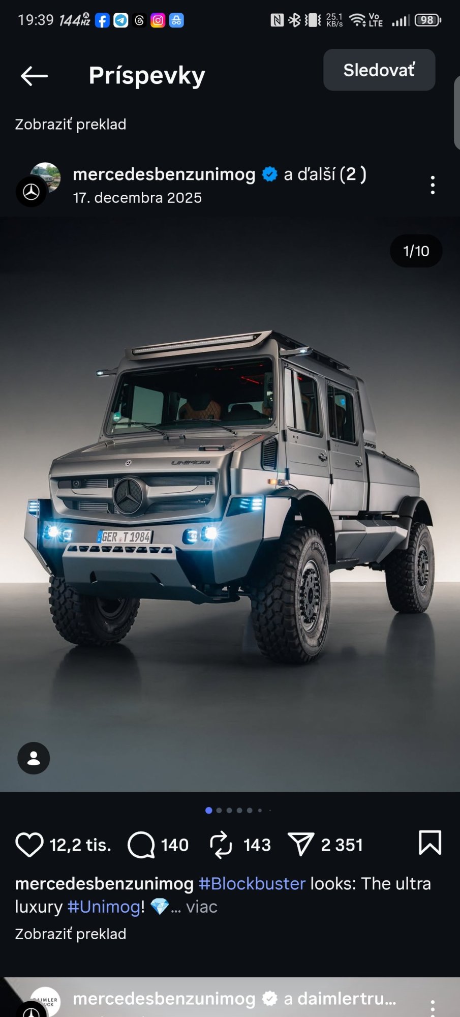 Numer rejestracyjny GERT1984 posiada Mercedes Unimog