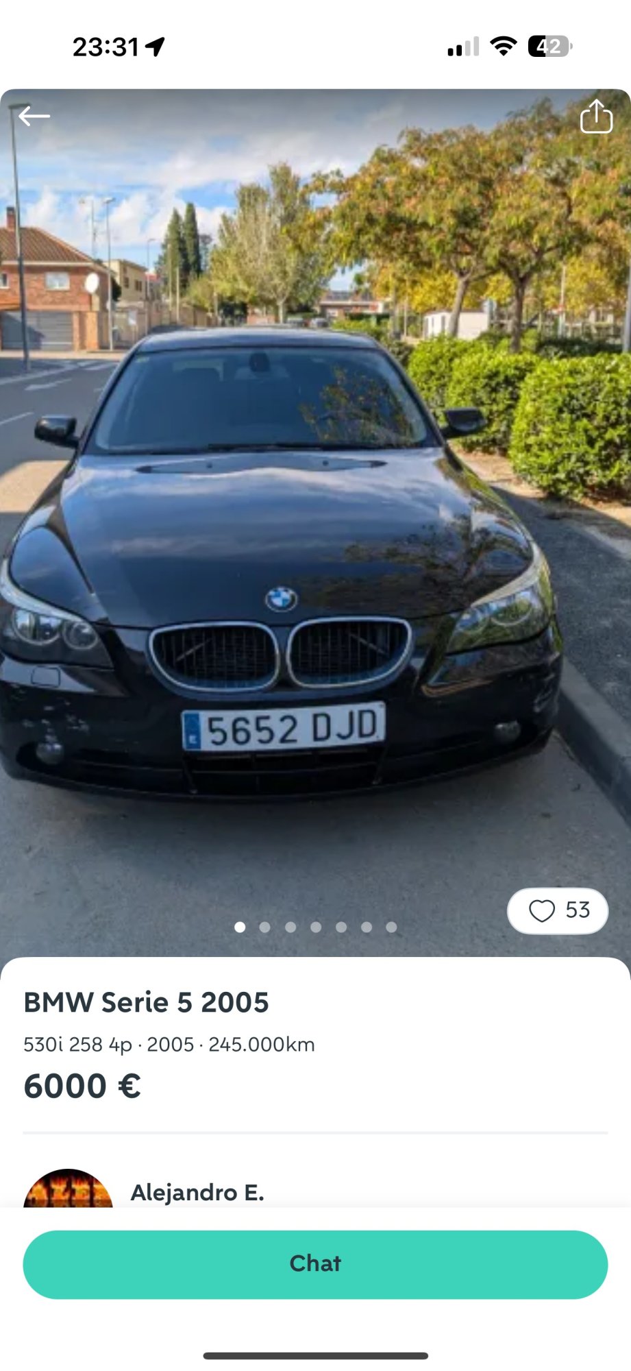 Numer rejestracyjny 5652DJD posiada BMW SERIE 5