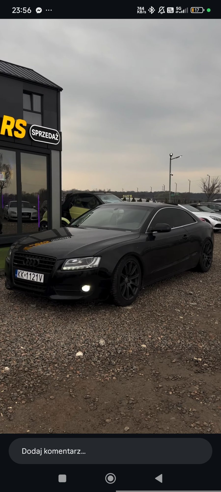 Numer rejestracyjny KK 1121V posiada AUDI A5 Coupe 2.0 TFSI MR`07 E4 B8 A5 Coupe 2.0 TFSI MR`07 E4 B8 - KK1121V