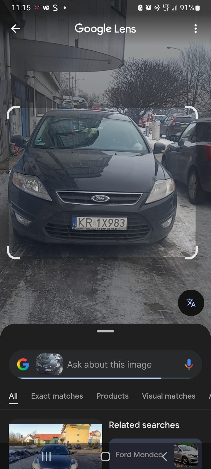 Numer rejestracyjny KR 1X983 posiada FORD MONDEO - KR1X983 Numer rejestracyjny KR 1X983 posiada FORD MONDEO - KR1X983