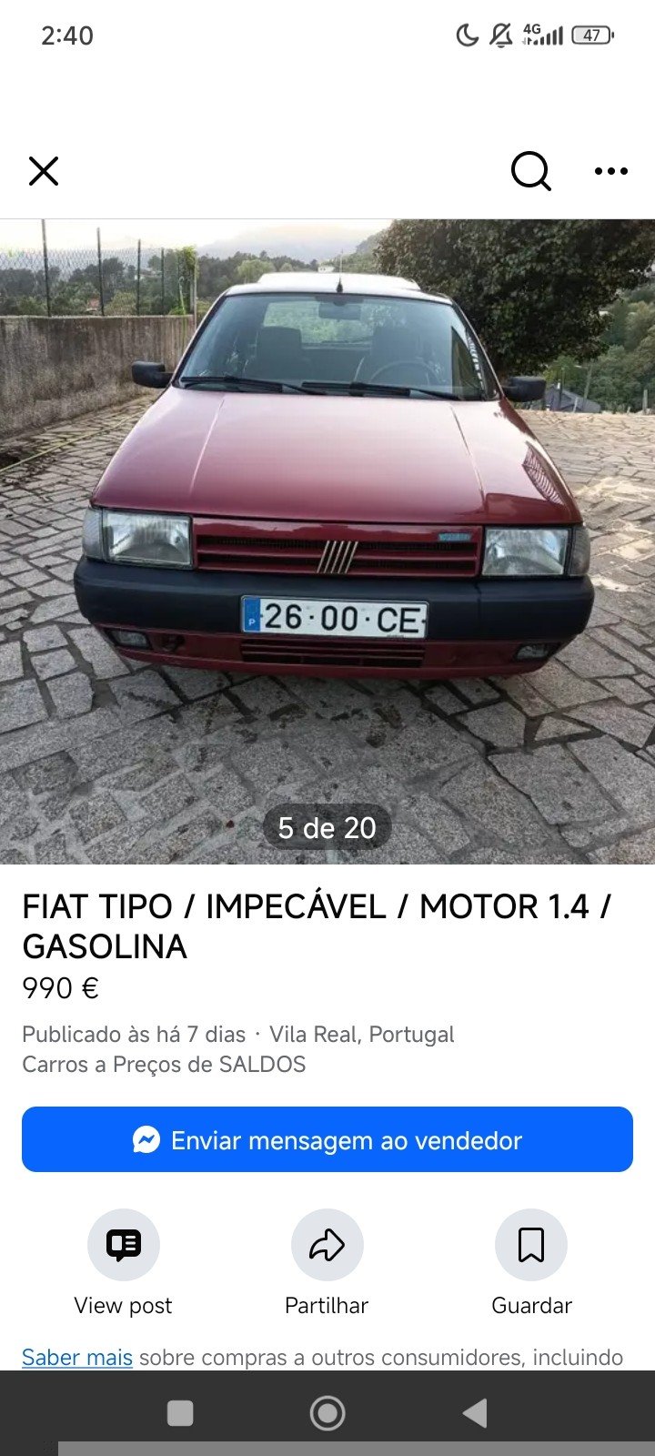 Numer rejestracyjny 2600CE posiada Fiat Tipo