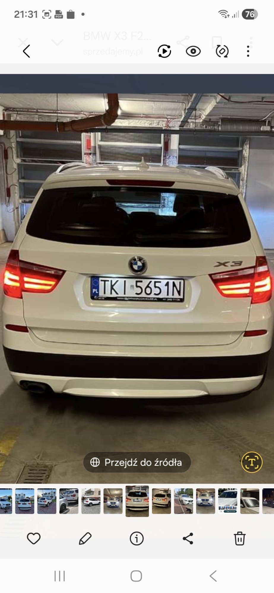 Numer rejestracyjny TK 5651N posiada SKODA Yeti 2.0 TDI DPF MR`14 E6 Monte Carlo SCR - TK5651N