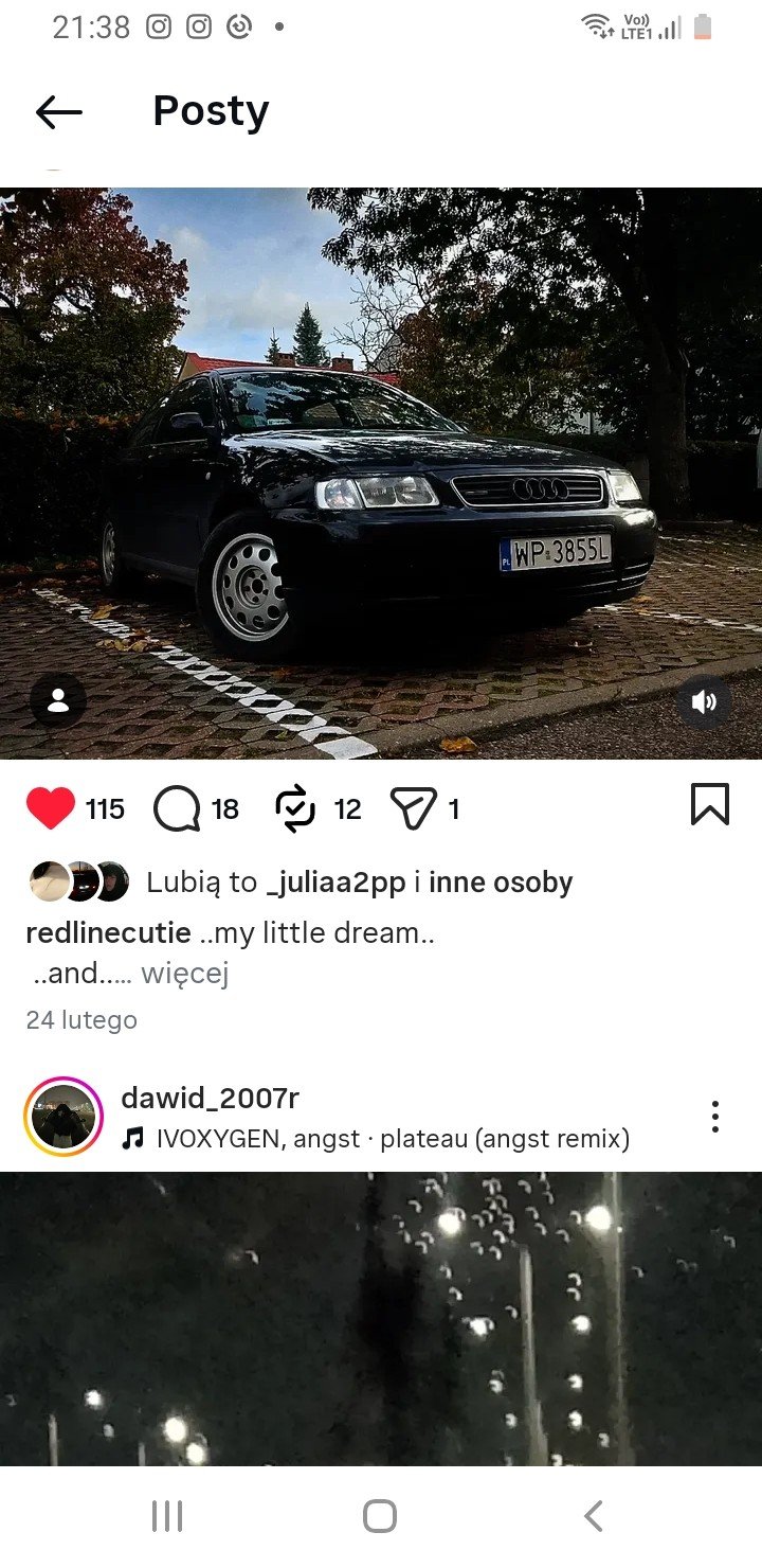 Numer rejestracyjny WP 3855L posiada AUDI A3 1.8 Kat. MR`96 8L Ambition - WP3855L