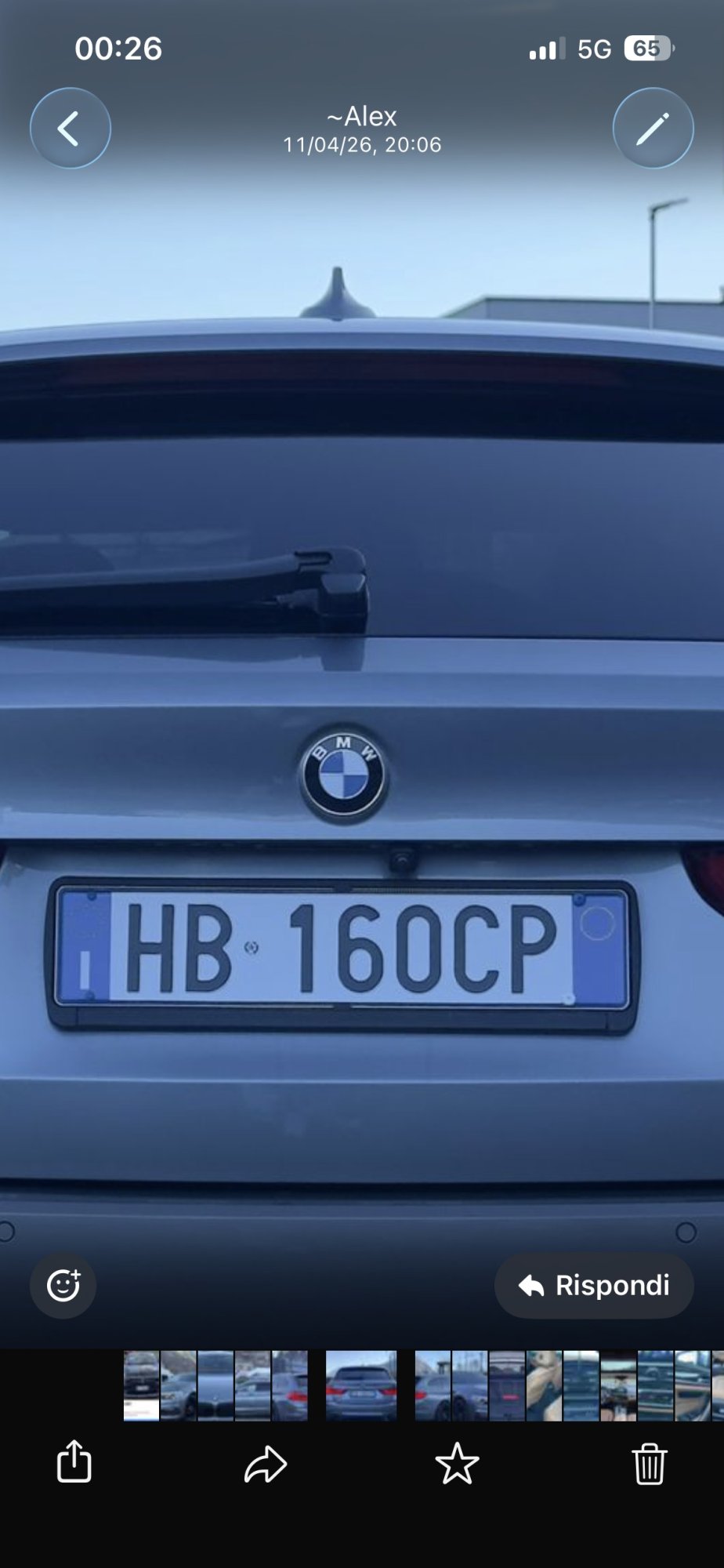 Numer rejestracyjny HB160CP posiada BMW 