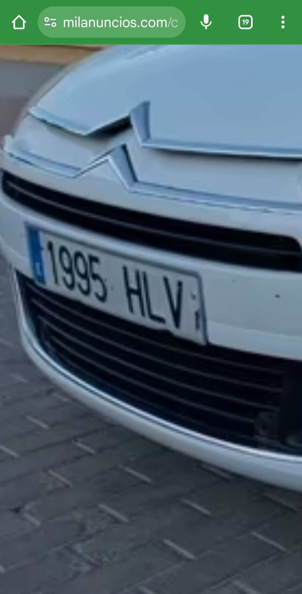 Numer rejestracyjny 1995HLV posiada CITROEN C5