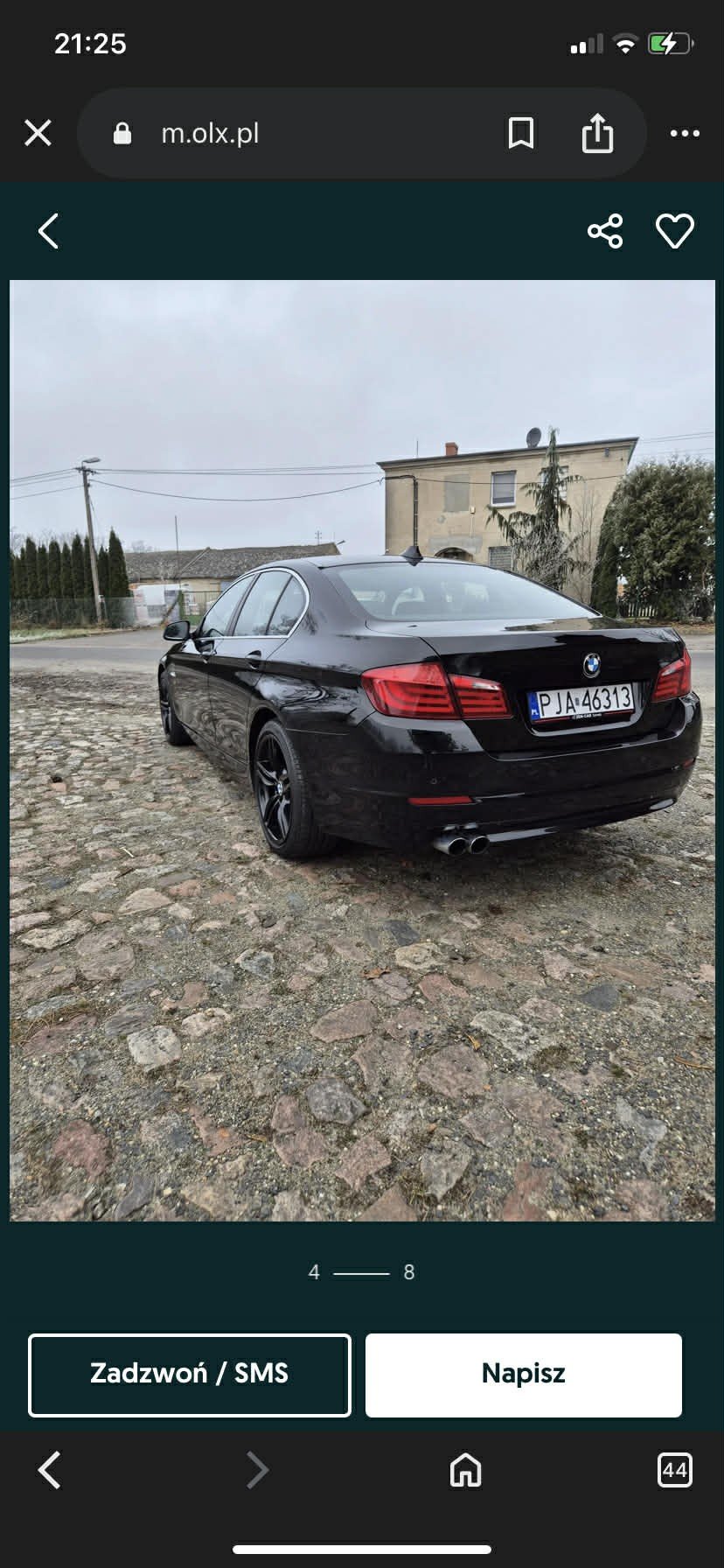 Numer rejestracyjny PJA 46313 posiada BMW 520D - PJA46313