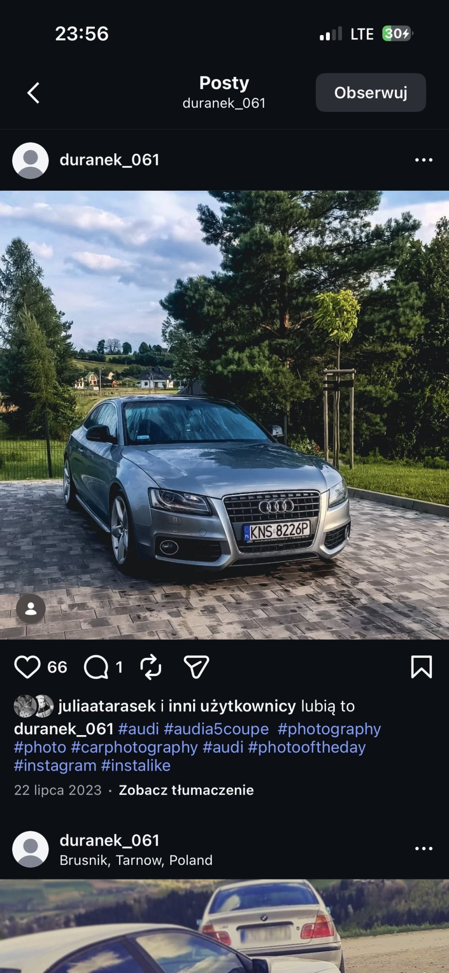 Numer rejestracyjny KNS 8226P posiada AUDI A5 - KNS8226P