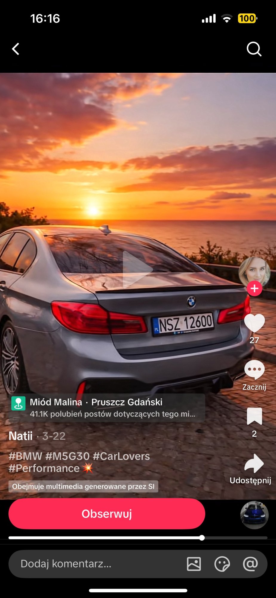 Numer rejestracyjny NSZ 12600 posiada BMW 520i MR`16 E6 G30 Steptronic - NSZ12600 Numer rejestracyjny NSZ 12600 posiada BMW 520i MR`16 E6 G30 Steptronic - NSZ12600