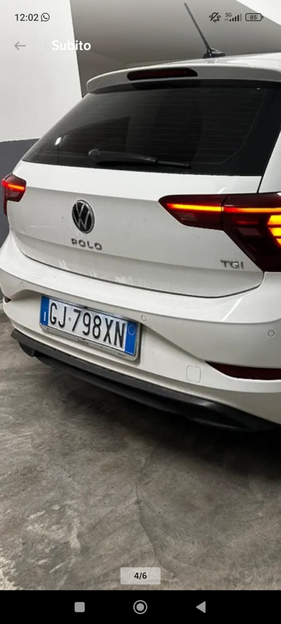 Numer rejestracyjny GJ798XN posiada VOLKSWAGEN Polo 6a serie