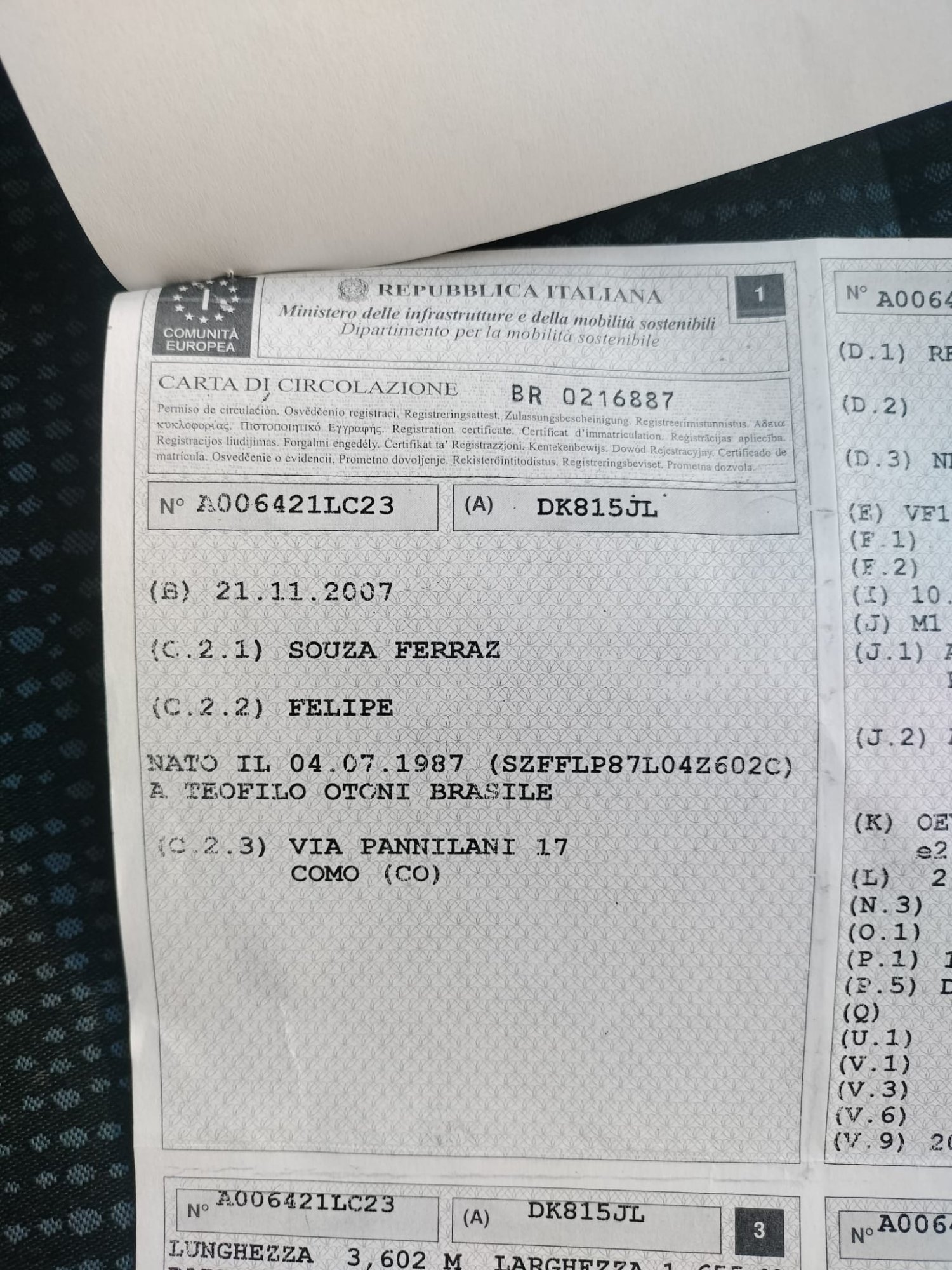 Numer rejestracyjny DK815JL posiada RENAULT Twingo 2a serie