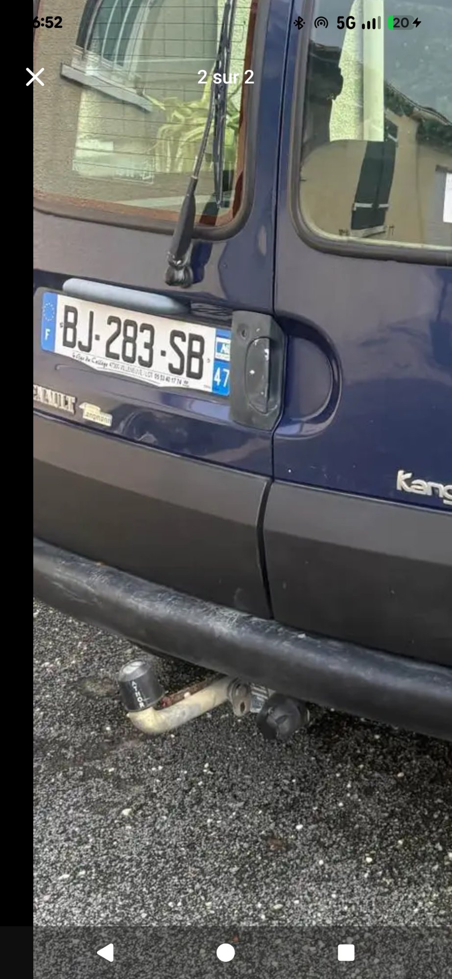 Numer rejestracyjny BJ283SB posiada RENAULT KANGOO PAMPA 1.4