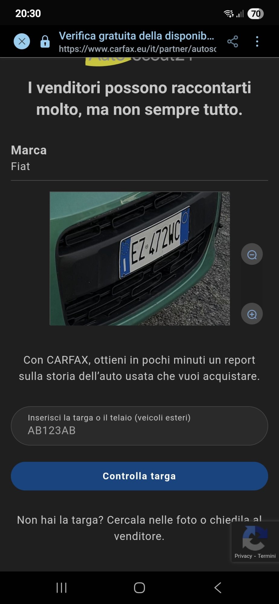 Numer rejestracyjny EZ472WC posiada FIAT Panda 3a serie